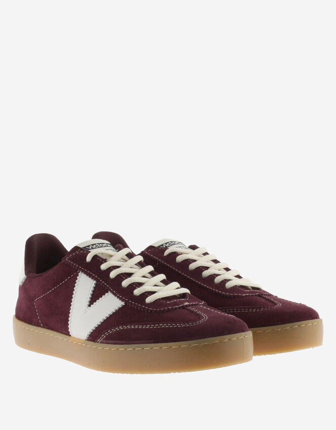 Victoria Berlin Suede Trainers, Red (BURGUNDY), large