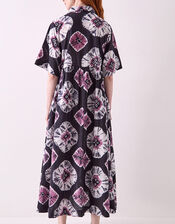 East Lucia Tie-Dye Shirt Dress, Blue (NAVY), large
