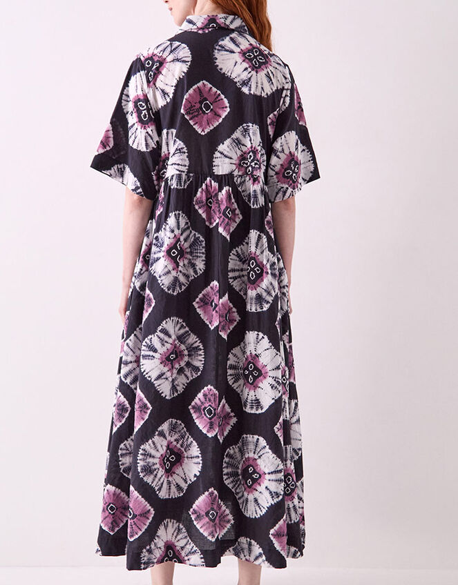 East Lucia Tie-Dye Shirt Dress, Blue (NAVY), large