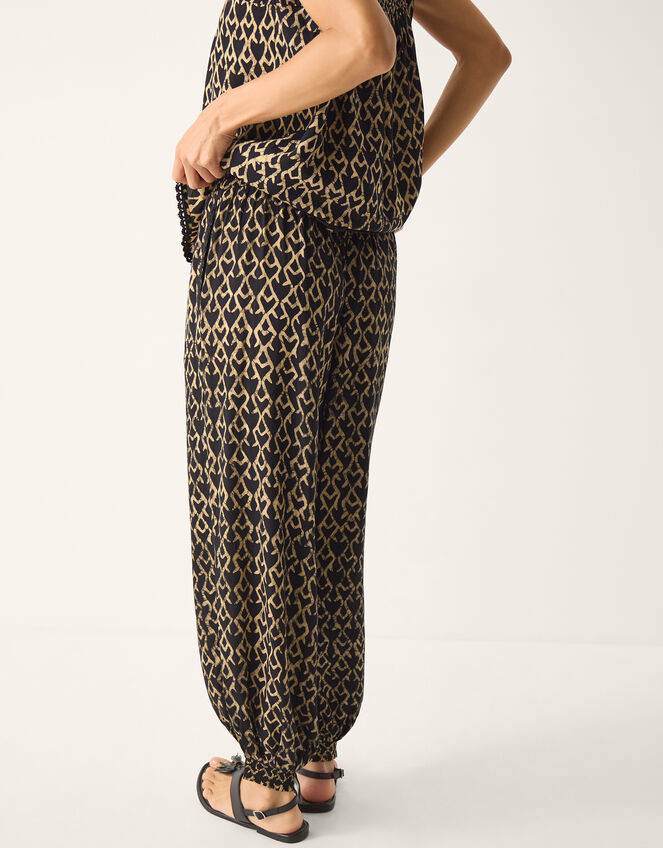 Arti Print Balloon Trousers, Black (BLACK), large