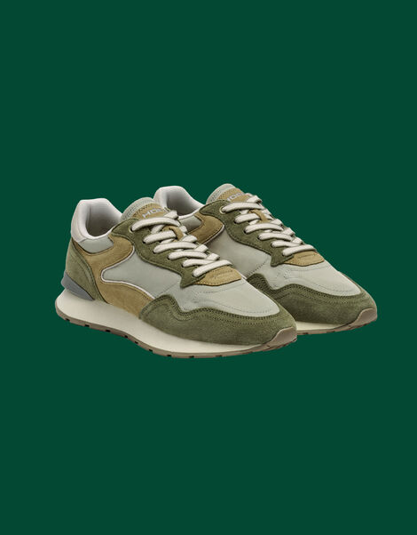 Hoff City Suede Trainers, Green (KHAKI), large