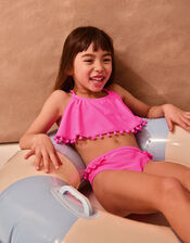 Crossback Frill Bikini Set, Pink (PINK), large