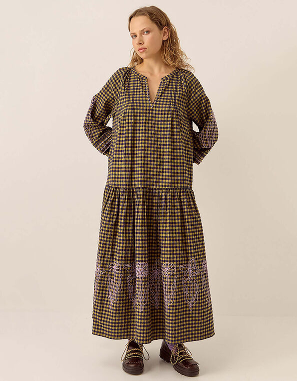 East Dilly Gingham Cotton Dress, Multi (MULTI), large
