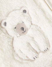 Baby Polar Bear Fleece Hoodie, White (WHITE), large