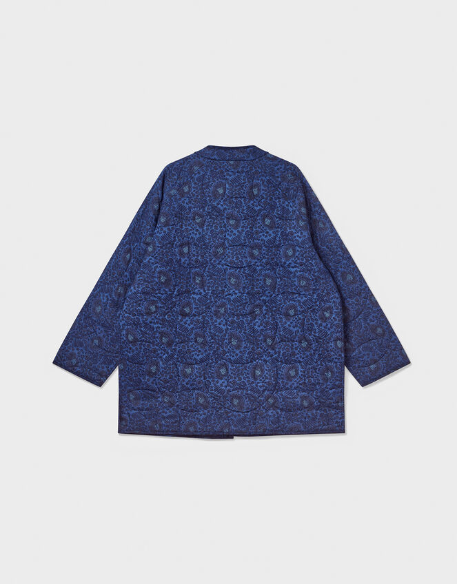 East Emelia Floral Quilted Jacket, Blue (NAVY), large