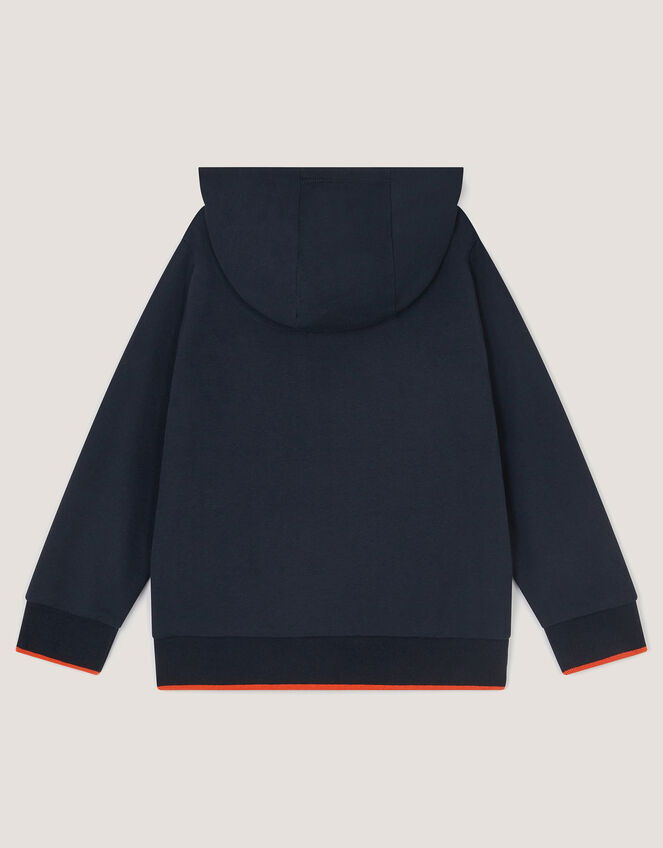 Glow in the Dark Space Graphic Hoodie, Blue (NAVY), large