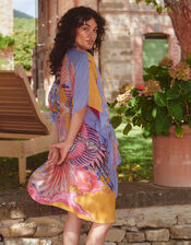 One Hundred Stars Crane Print Throwover Jacket, , large