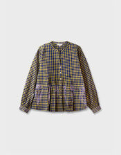 East Dilly Embroidered Gingham Blouse, Multi (MULTI), large