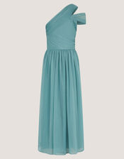 Arianna One Shoulder Tulle Prom Dress, Green (GREEN), large