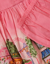 Baby London Scene Dress & Knickers Set, Pink (PINK), large