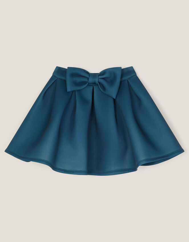 Bow Pleat Skirt, Teal (TEAL), large