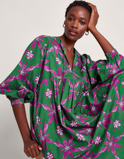 La Galeria Elefante Smock Dress, Green (GREEN), large