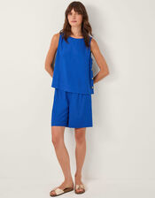 Lucy Linen Blend Tank Top , Blue (COBALT), large