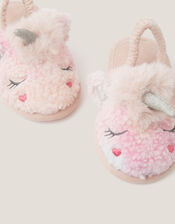Fluffy Ombr&eacute; Unicorn Slippers, Multi (MULTI), large
