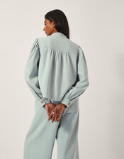 Ciara Puff Sleeve Denim Jacket, Blue (PALE BLUE), large