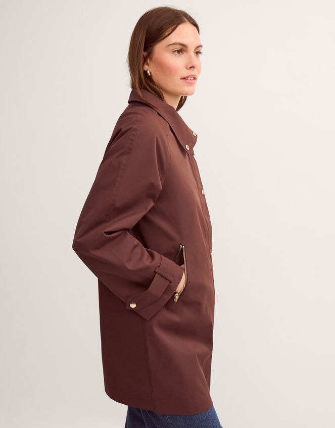 Simone Waterproof Rain Jacket, Brown (CHOCOLATE), large