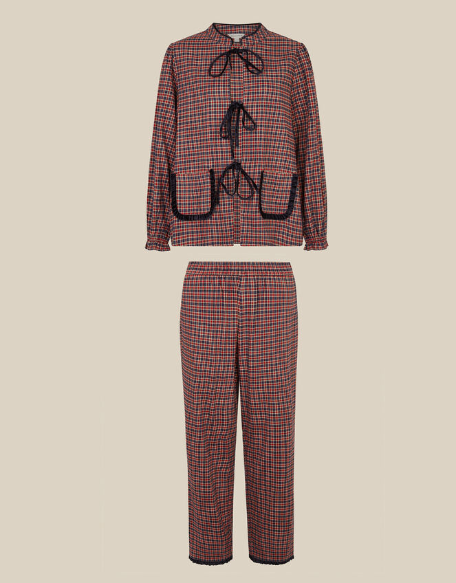 Charlie Check Print Long Pyjamas Set, Multi (MULTI), large