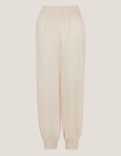 Reese Linen Blend Balloon Trousers, Natural (NATURAL), large