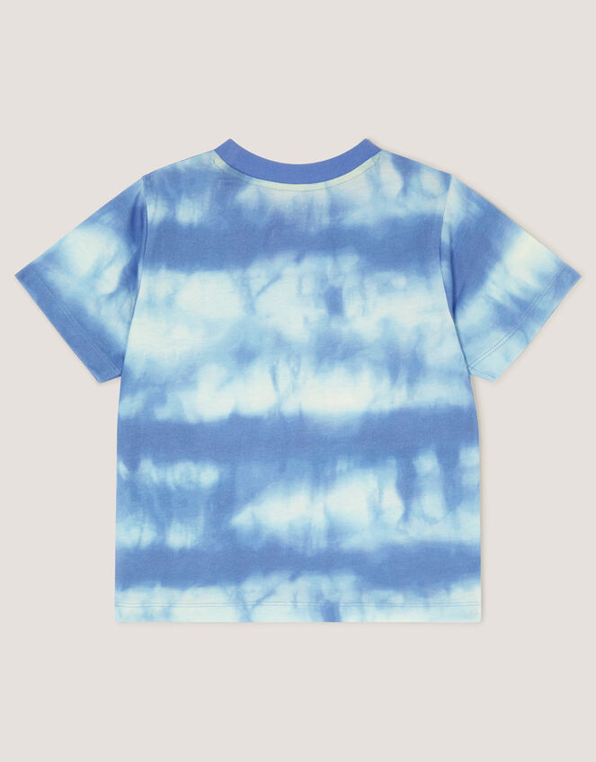 Shark Tie-Dye T-Shirt, Blue (BLUE), large