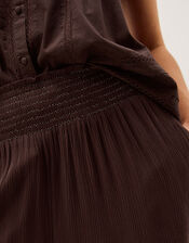 Reese Textured Balloon Trousers, Brown (BROWN), large