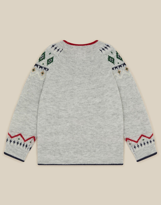 Penguin Fair Isle Jumper, Grey (GREY), large