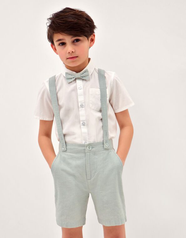 Rowan 3-Piece Short Suit with Suspenders, Green (SAGE), large