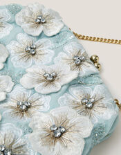 Mara Appliqu&eacute; Flower Clutch, , large
