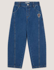 Barrel Leg Jeans, Blue (BLUE), large