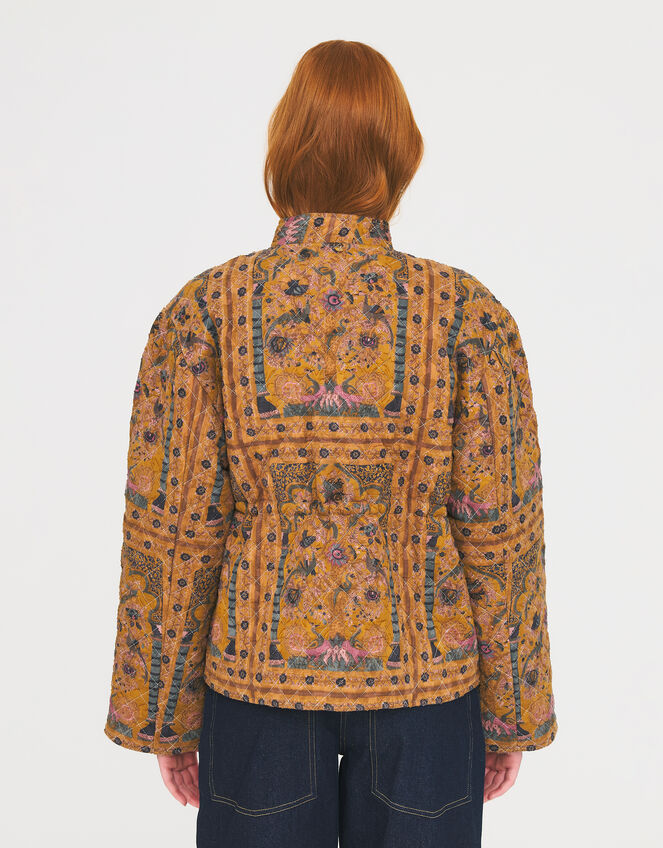 Antik Batik Pie Print Jacquard Quilted Jacket, Camel (CAMEL), large