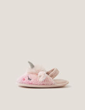 Fluffy Ombr&eacute; Unicorn Slippers, Multi (MULTI), large