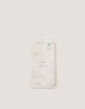 2-Pack 20 Denier Polka Dot Butterfly Tights, White (WHITE), large