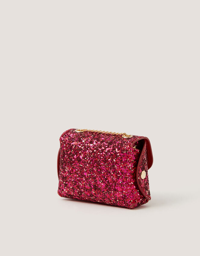 Mini Glitter Crossbody Bag, Red (CHERRY), large