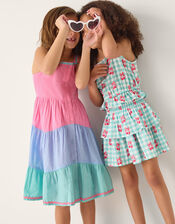 Strappy Colourblock Sundress, Pink (PINK), large