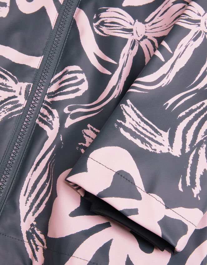 Bow Print Rain Mac, Blue (NAVY), large