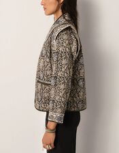 Maison Hotel Sugata Floral Quilted Jacket, Blue (BLUE), large