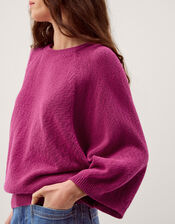 Codie &frac34; Sleeve Jumper, Pink (PINK), large