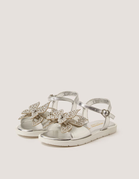Diamant&eacute; Butterfly Sandals, Silver (SILVER), large