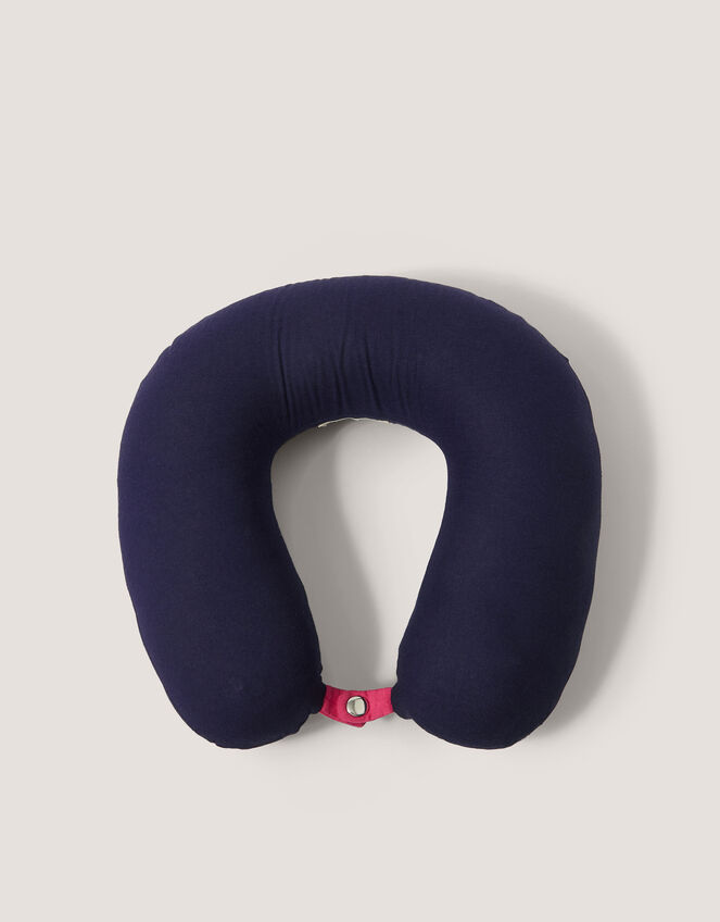 Plain Travel Pillow, Blue (NAVY), large