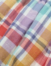 Frugi Hyacinth Check Print Dress, Multi (MULTI), large